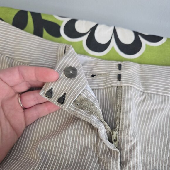 Express Design studio womens size 8 editor business casual pants taupe stripe - Picture 7 of 9